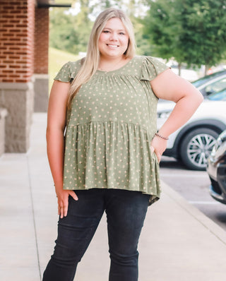 Take It Easy Ribbed Babydoll Top