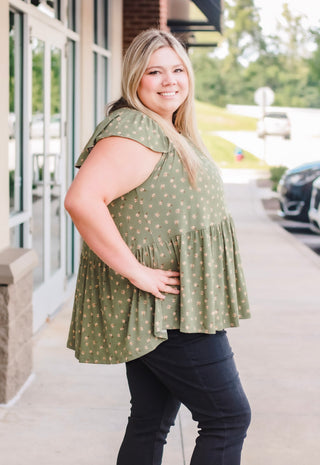 Take It Easy Ribbed Babydoll Top