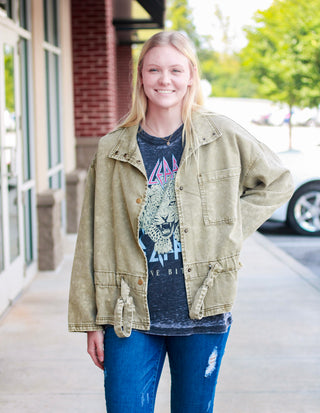 Here we Go Jacket in Olive