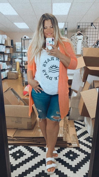 My Everyday Cardi- Coral