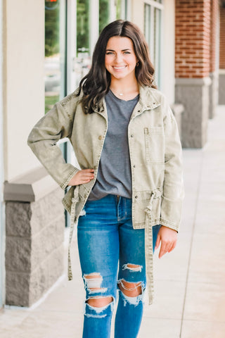 Here we Go Jacket in Olive