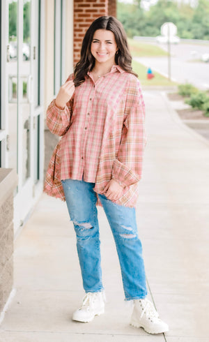 Stay Country Flannel Top