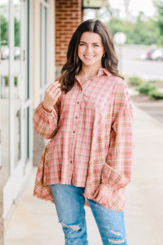 Stay Country Flannel Top