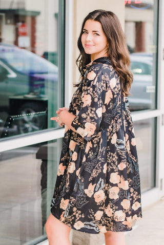 So Satin Dress in Black