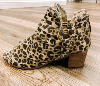 Very G Leopard Booties - Open Toe
