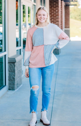 Growing Older Color Block Sweater