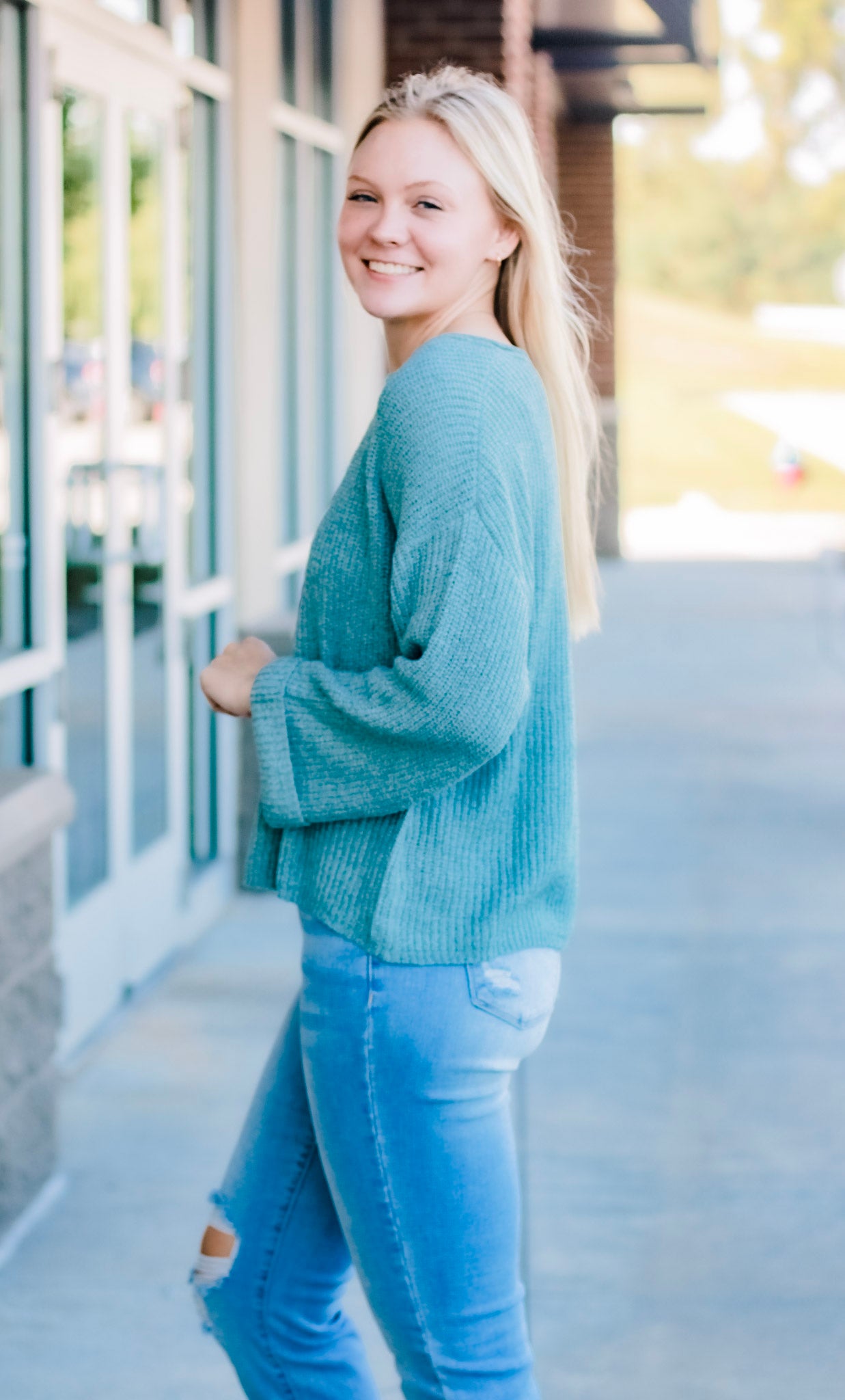 Downtown Sage Sweater
