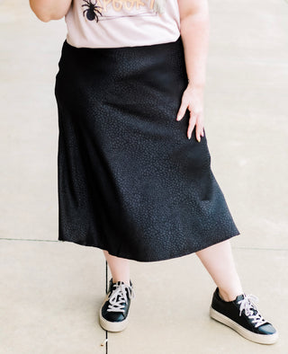 Go Wild Black Midi Skirt