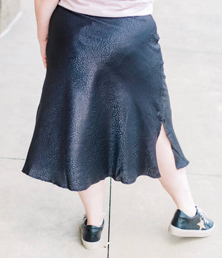 Go Wild Black Midi Skirt