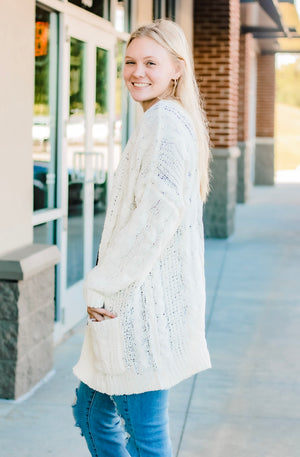 Too Hot to Handle Cardigan in Ivory