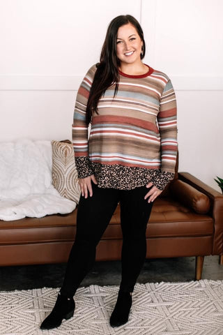 DIPPED IN LEOPARD TOP in store- sale