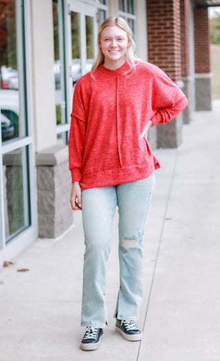 Comfy & Cute Sweater in Red