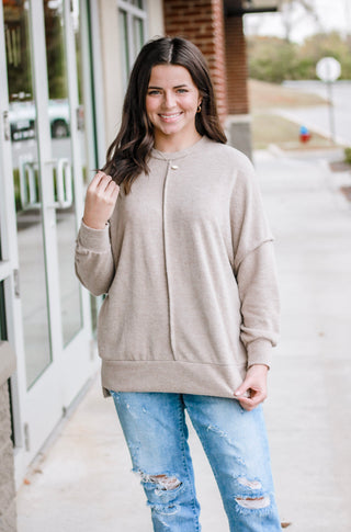 Comfy & Cute Sweater in Cocoa