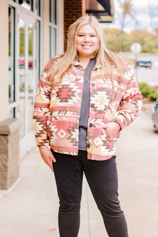 Wild West Shacket in Rust