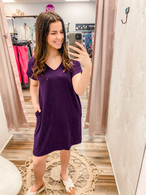 Purple Please T-Shirt Dress