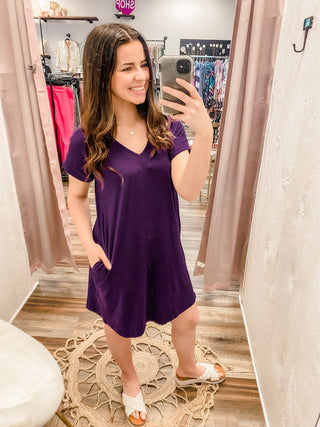Purple Please T-Shirt Dress