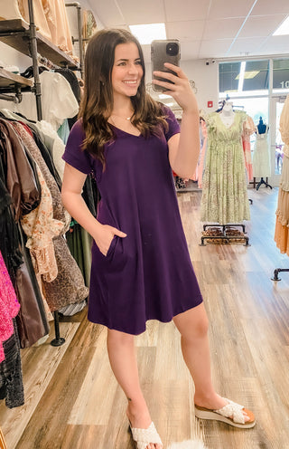 Purple Please T-Shirt Dress