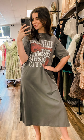 Night in Nashville T-Shirt Dress