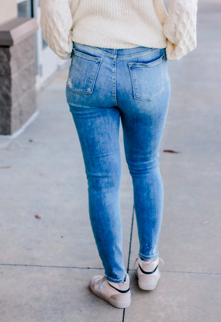 Just a Splash of Bleach Destroyed Judy Blue Skinny Jeans