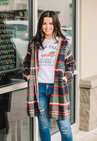 Christmas in Style Plaid Shacket