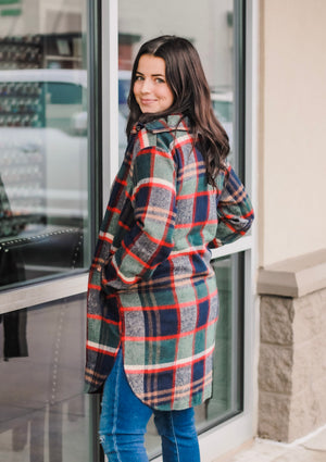 Christmas in Style Plaid Shacket