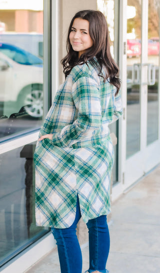 Christmas Tree Lighting Long Line Shacket