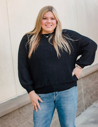 Home Away from Home Cozy Sweater in Black