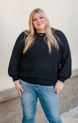 Home Away from Home Cozy Sweater in Black