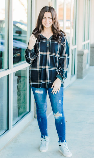 Pleased with Plaid Hoodie