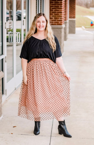 Diva Girl Maxi Skirt in Cappuccino Mix
