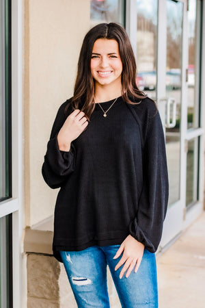 Our Favorite Ribbed Top in Black