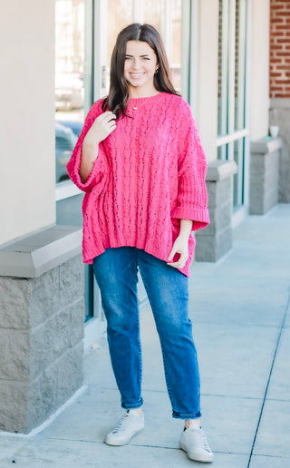 Winter Days Cozy Sweater in Pink