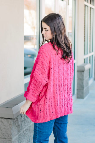 Winter Days Cozy Sweater in Pink