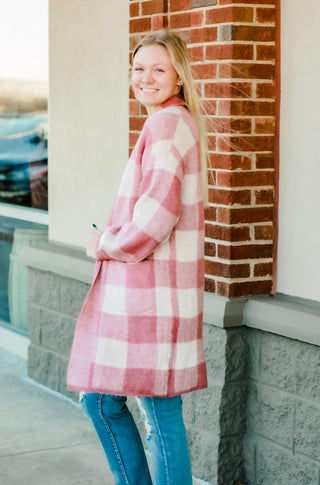My Favorite Check Teddy Cardigan