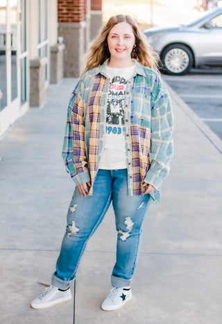 Butter Mint Good Flannel Top