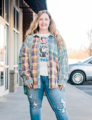Butter Mint Good Flannel Top