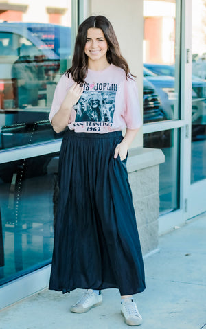Dressed for Success Maxi Skirt in Black