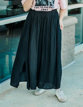 Dressed for Success Maxi Skirt in Black