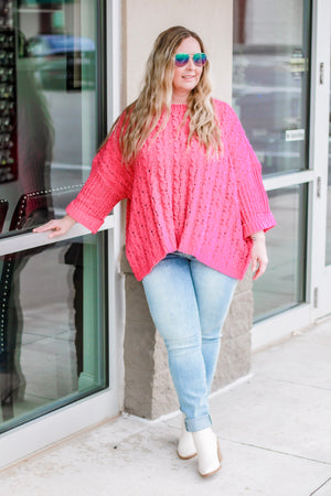 Winter Days Cozy Sweater in Pink