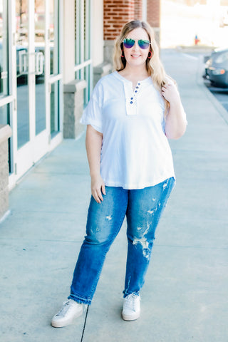 It's the Small Things Basic Top in White