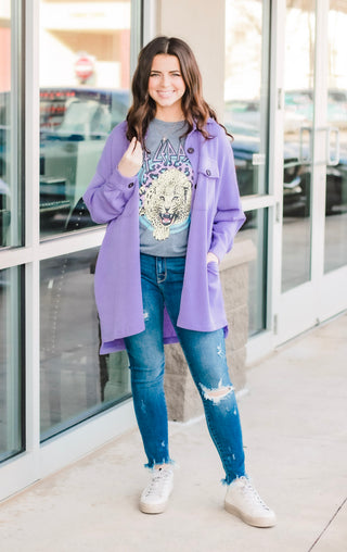 The Best Friend Shacket in Lavender