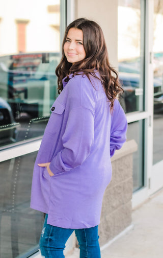 The Best Friend Shacket in Lavender