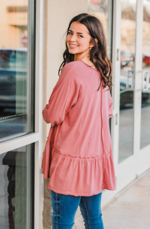 Finding Forever Mauve Tunic Top