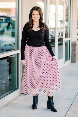 Diva Girl Maxi Skirt in Blush