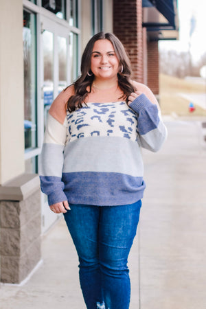 Wild About Life Sweater in Blue