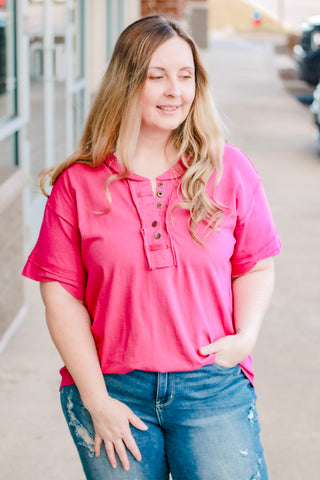 It's the Small Things Basic Top in Magenta