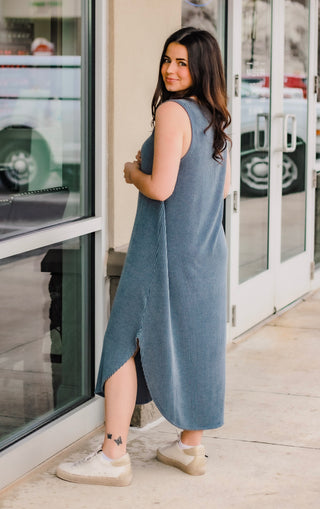 Keeping It Casual Ribbed Tank Dress
