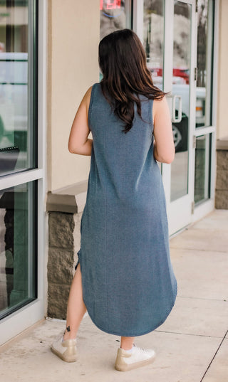 Keeping It Casual Ribbed Tank Dress