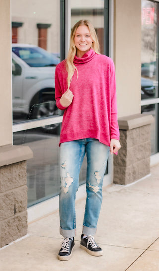 Be Mine Cowl Neck Sweater