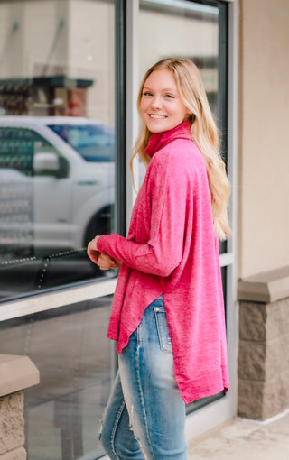 Be Mine Cowl Neck Sweater